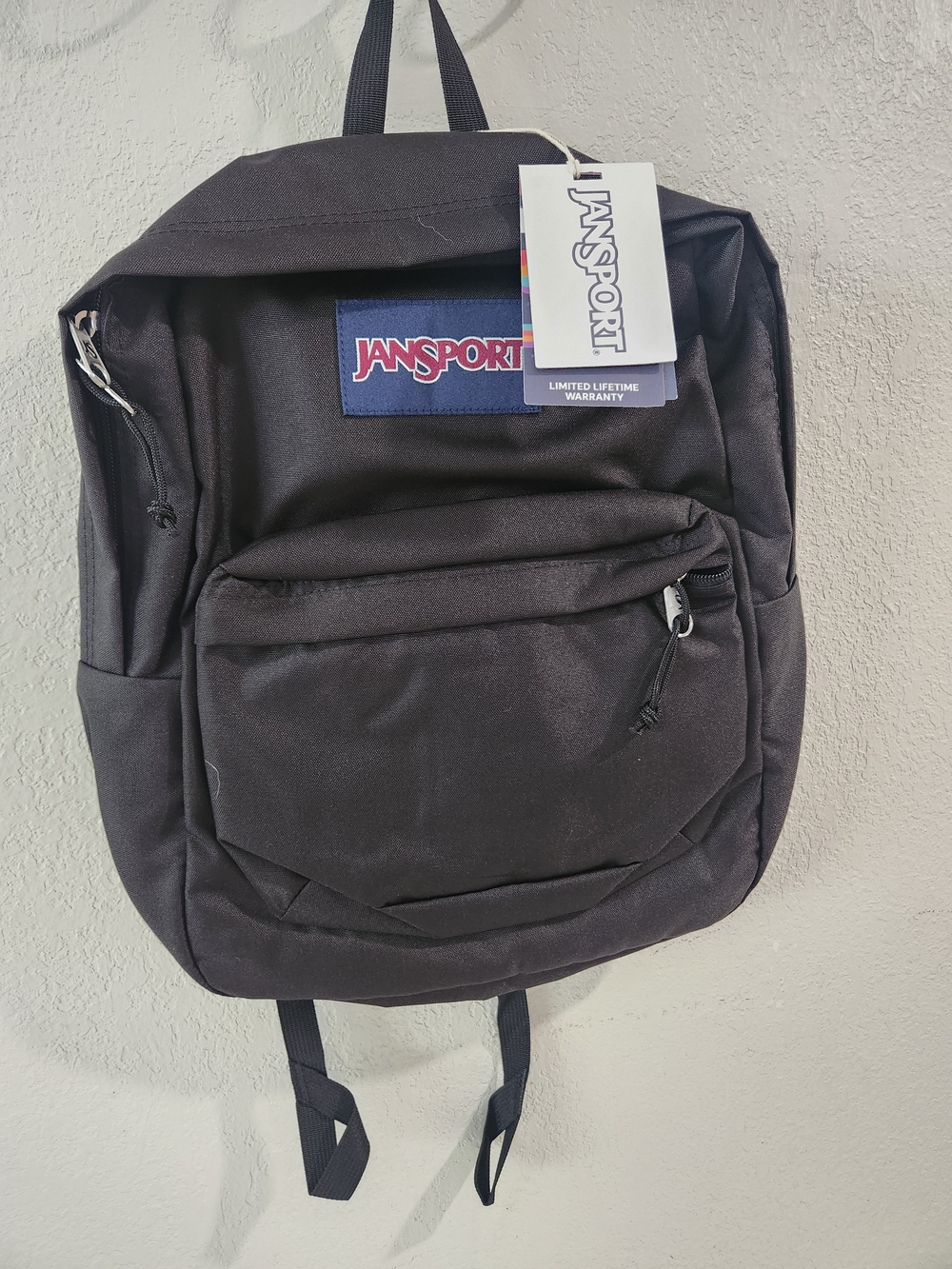 Jansport Black Backpack with Red Logo